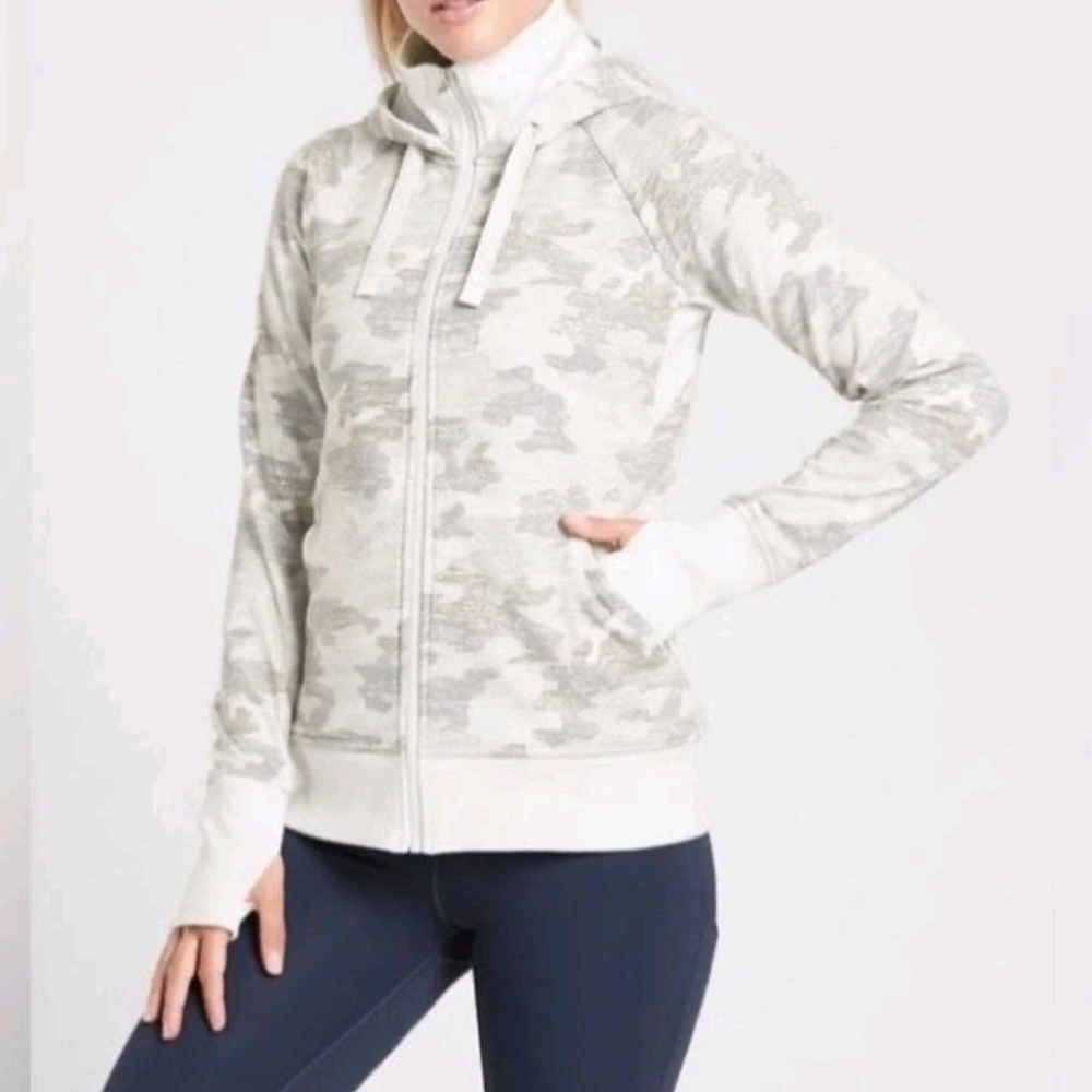 Athleta Triumph Camo Full Zip Hoodie Size XS